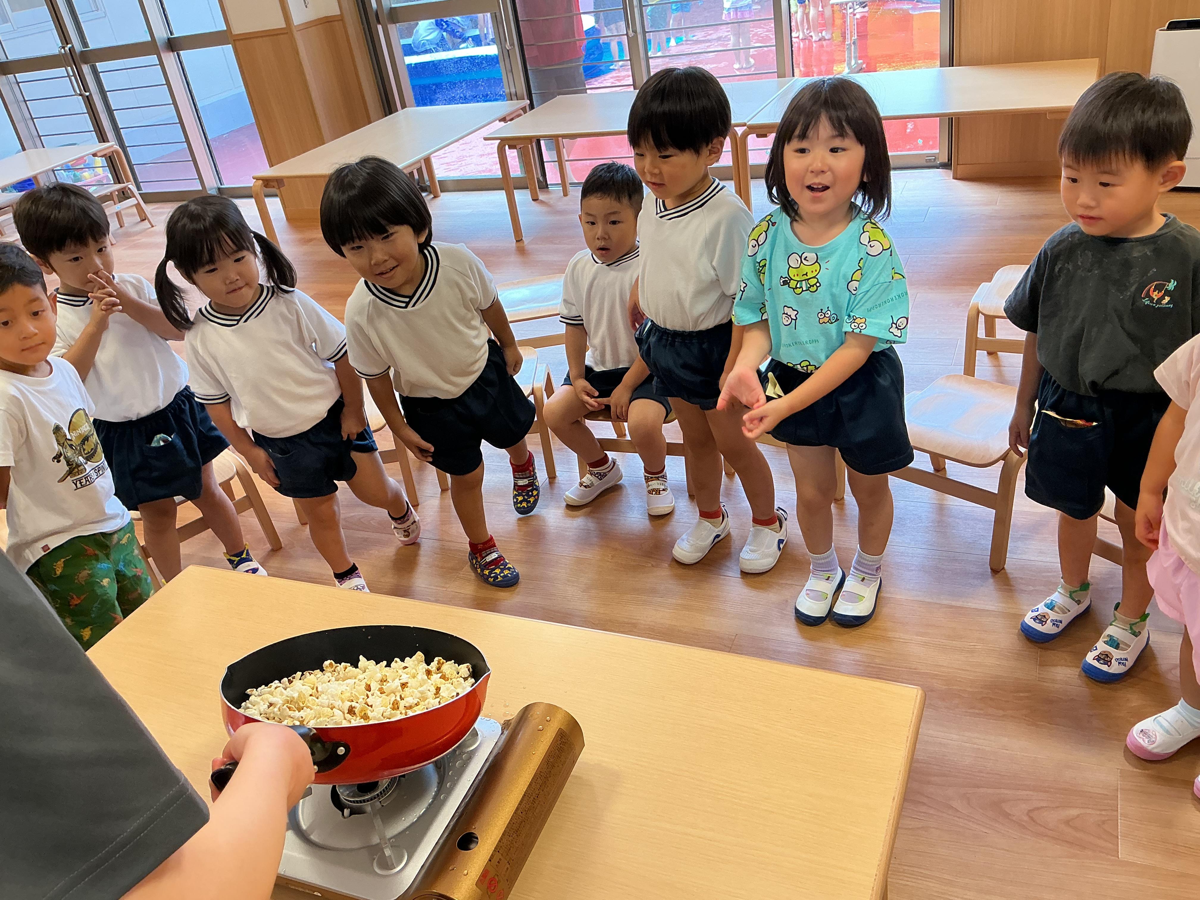ポップコーン作ったよ